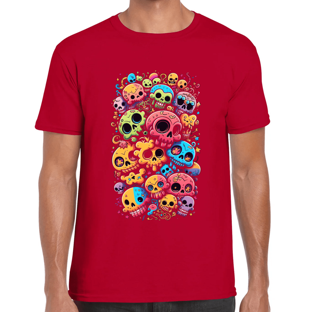 Playera Calaveritas Halloween y Día de Muertos Algodón Premium #709