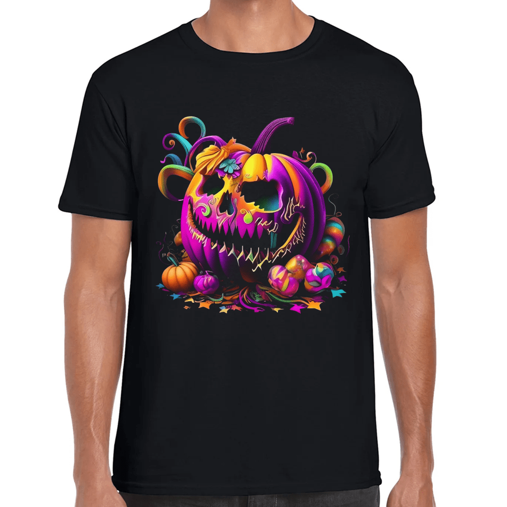 Playera Calabaza De Halloween Algodón Premium #710