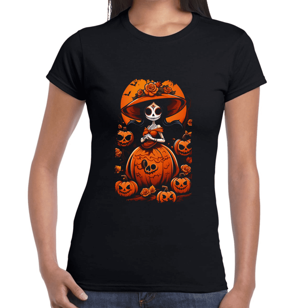 Playera Catrina Halloween y Día de Muertos Algodón Premium #713