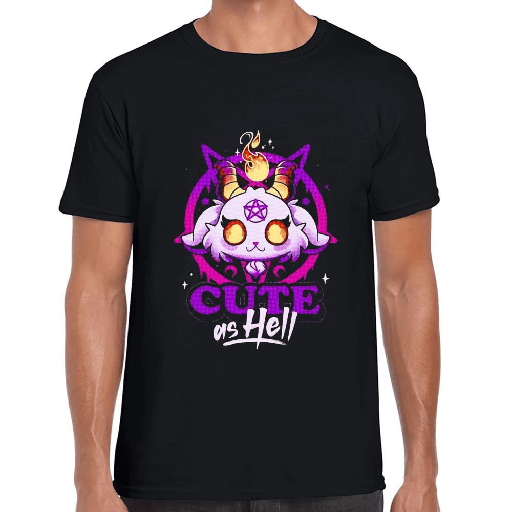 Playera Cute As Hell Halloween Algodón Premium #714