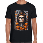 Playera De Calavera Día de Muertos y Halloween Algodón Premium #715