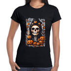 Playera De Calavera Día de Muertos y Halloween Algodón Premium #715