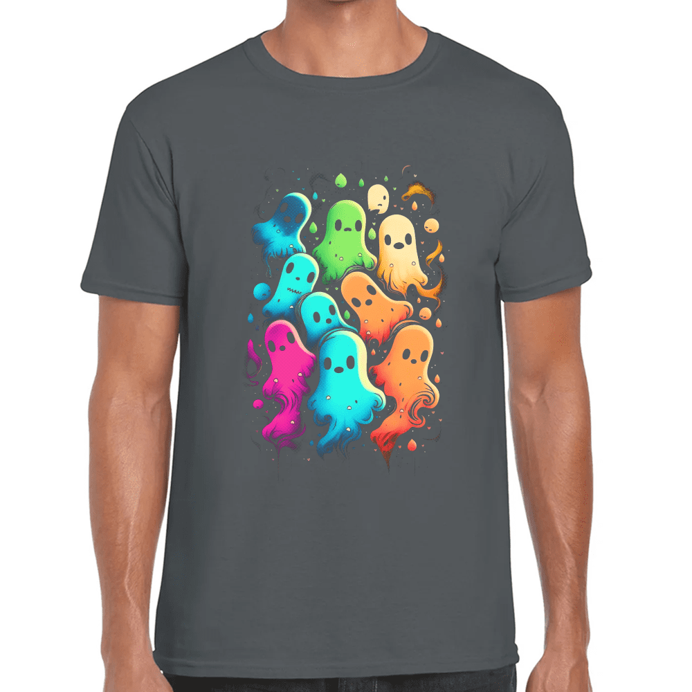 Playera Fantasmas De Halloween Algodón Premium #718