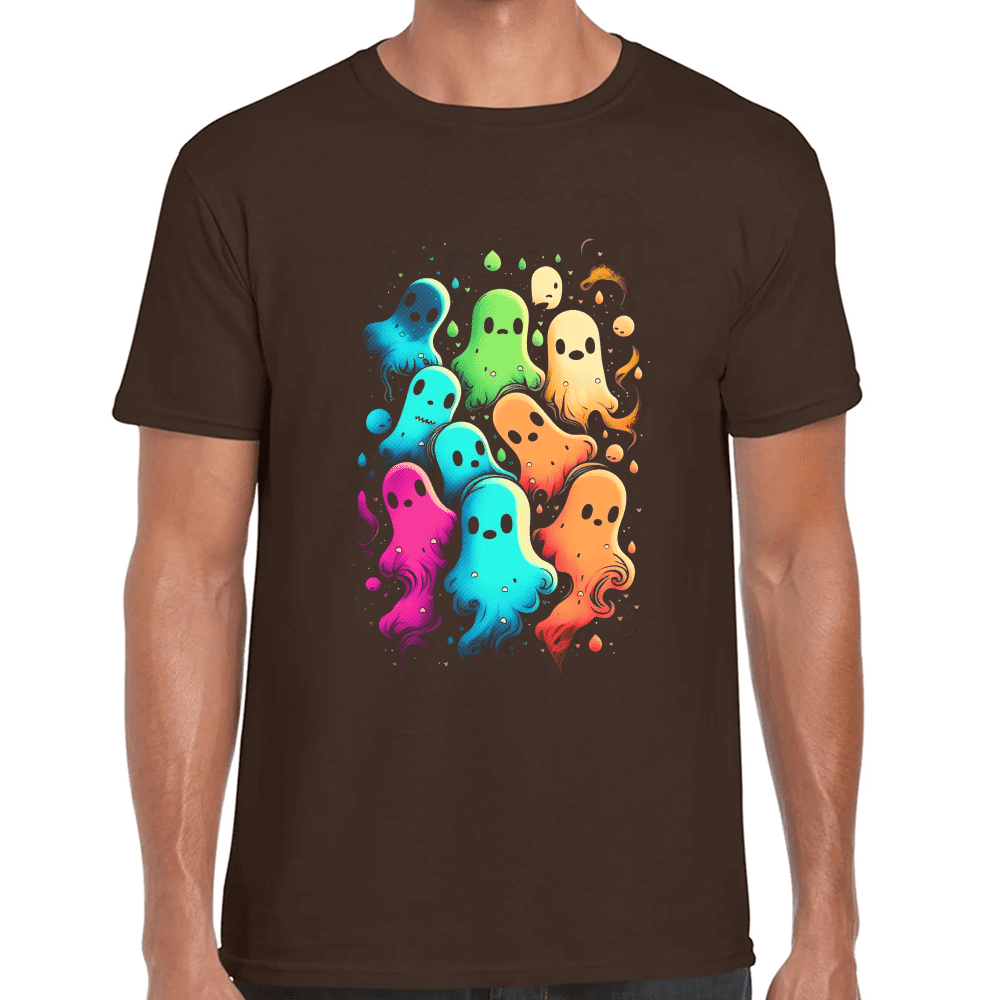 Playera Fantasmas De Halloween Algodón Premium #718