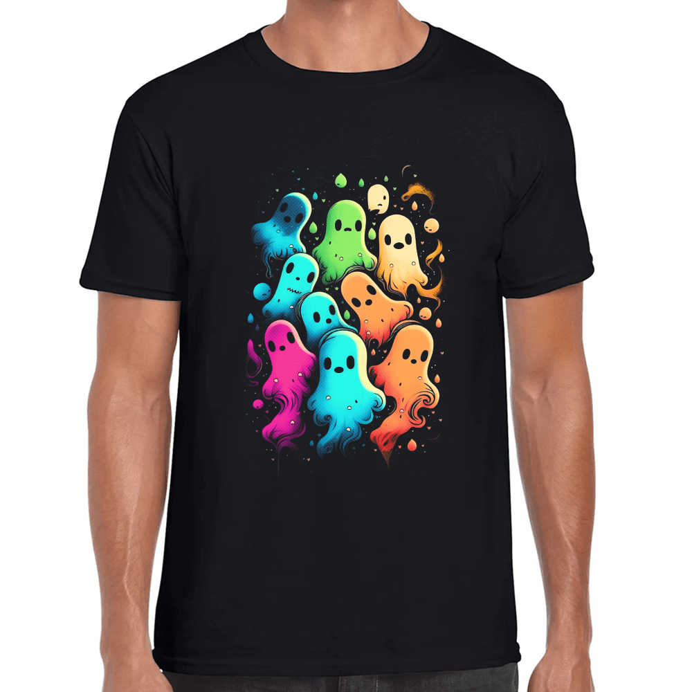 Playera Fantasmas De Halloween Algodón Premium #718