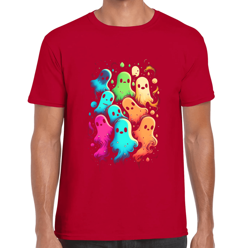 Playera Fantasmas De Halloween Algodón Premium #718