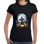 Playera Gatito En Calabaza Halloween Algodón Premium #723