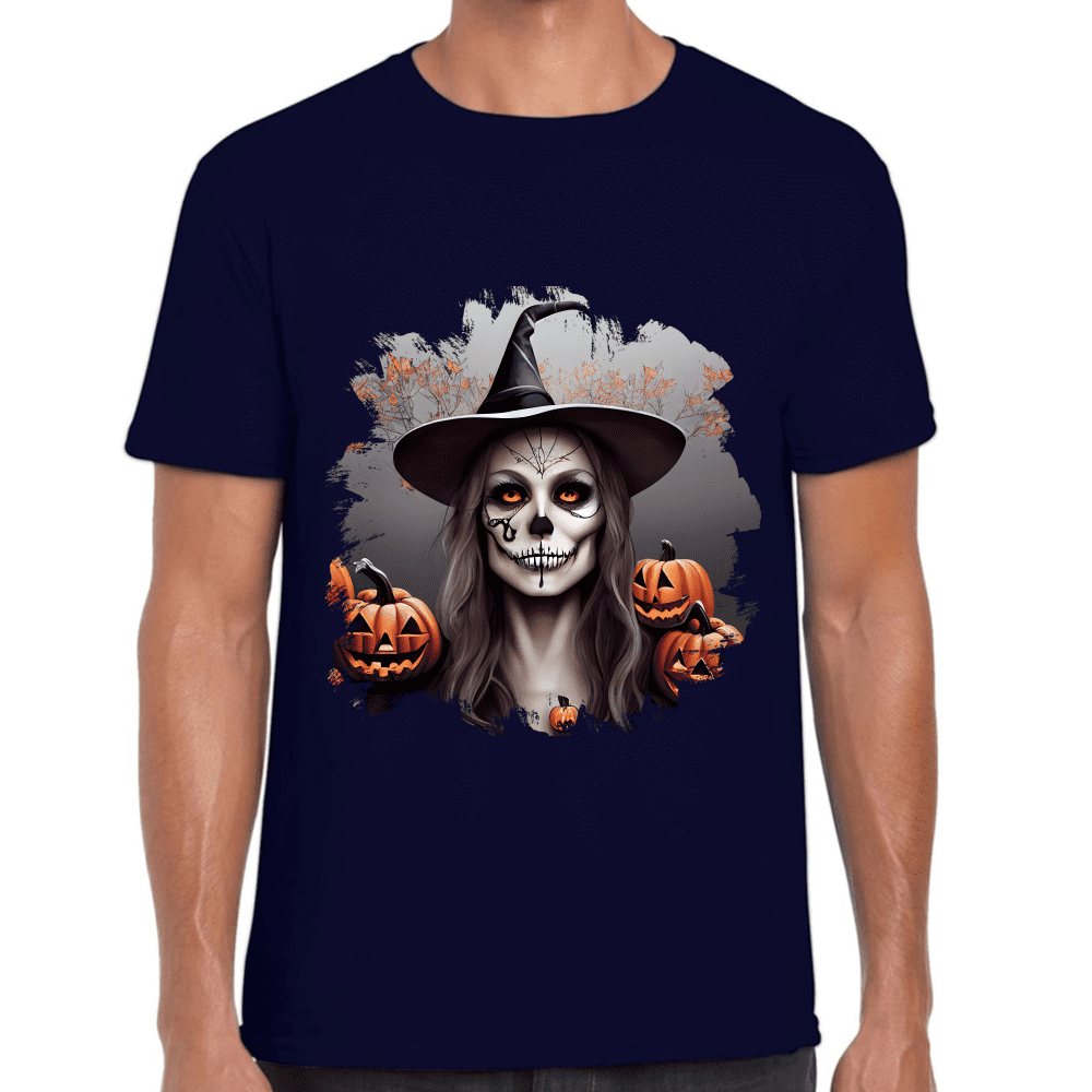 Playera Bruja De Halloween Algodón Premium #735