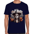 Playera Bruja De Halloween Algodón Premium #735