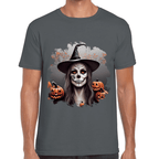 Playera Bruja De Halloween Algodón Premium #735