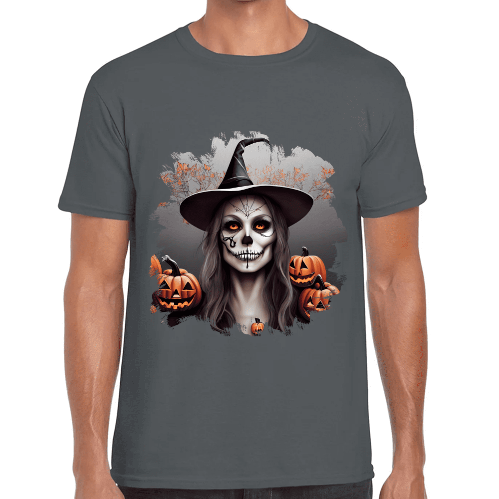 Playera Bruja De Halloween Algodón Premium #735