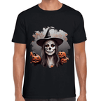 Playera Bruja De Halloween Algodón Premium #735