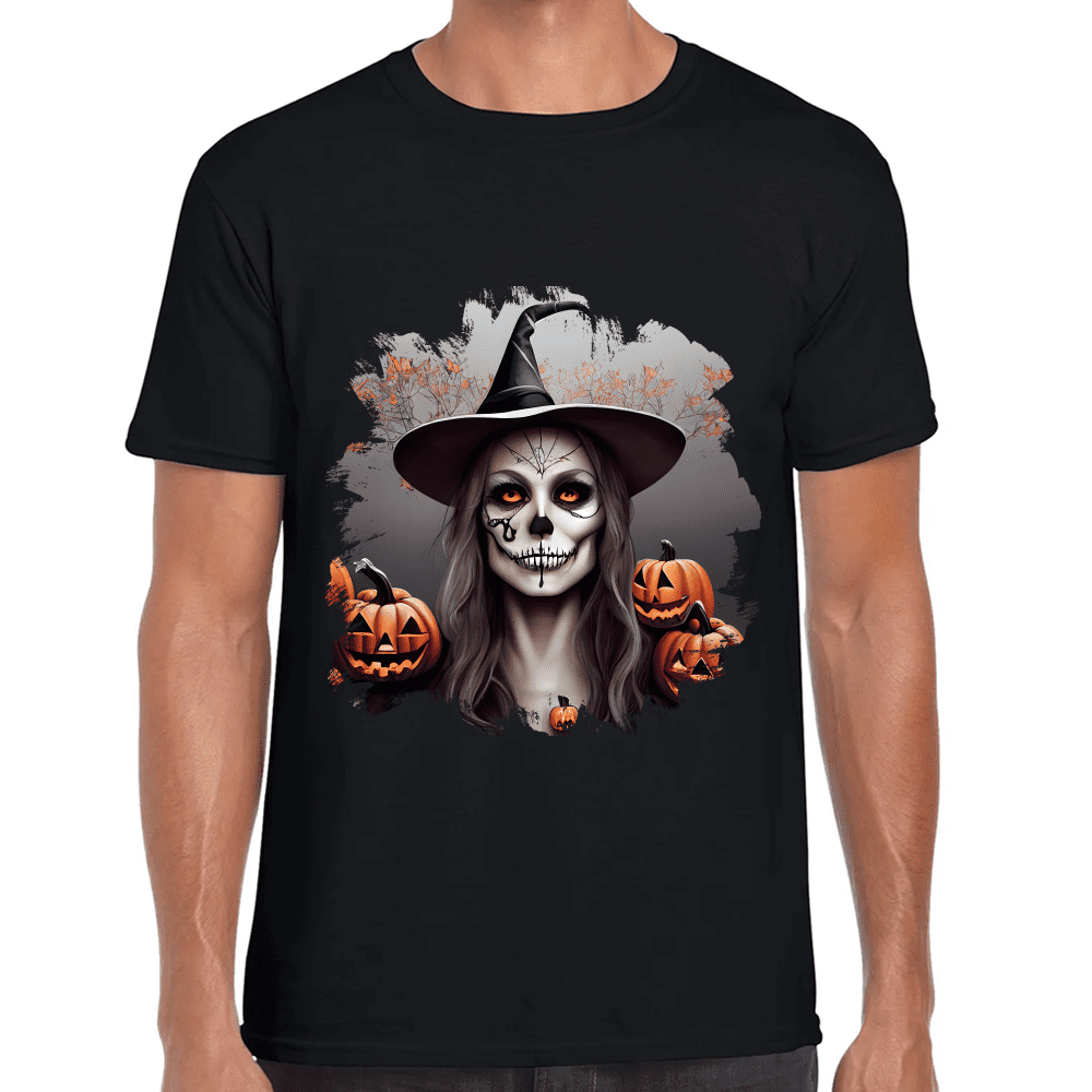 Playera Bruja De Halloween Algodón Premium #735