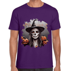 Playera Bruja De Halloween Algodón Premium #735