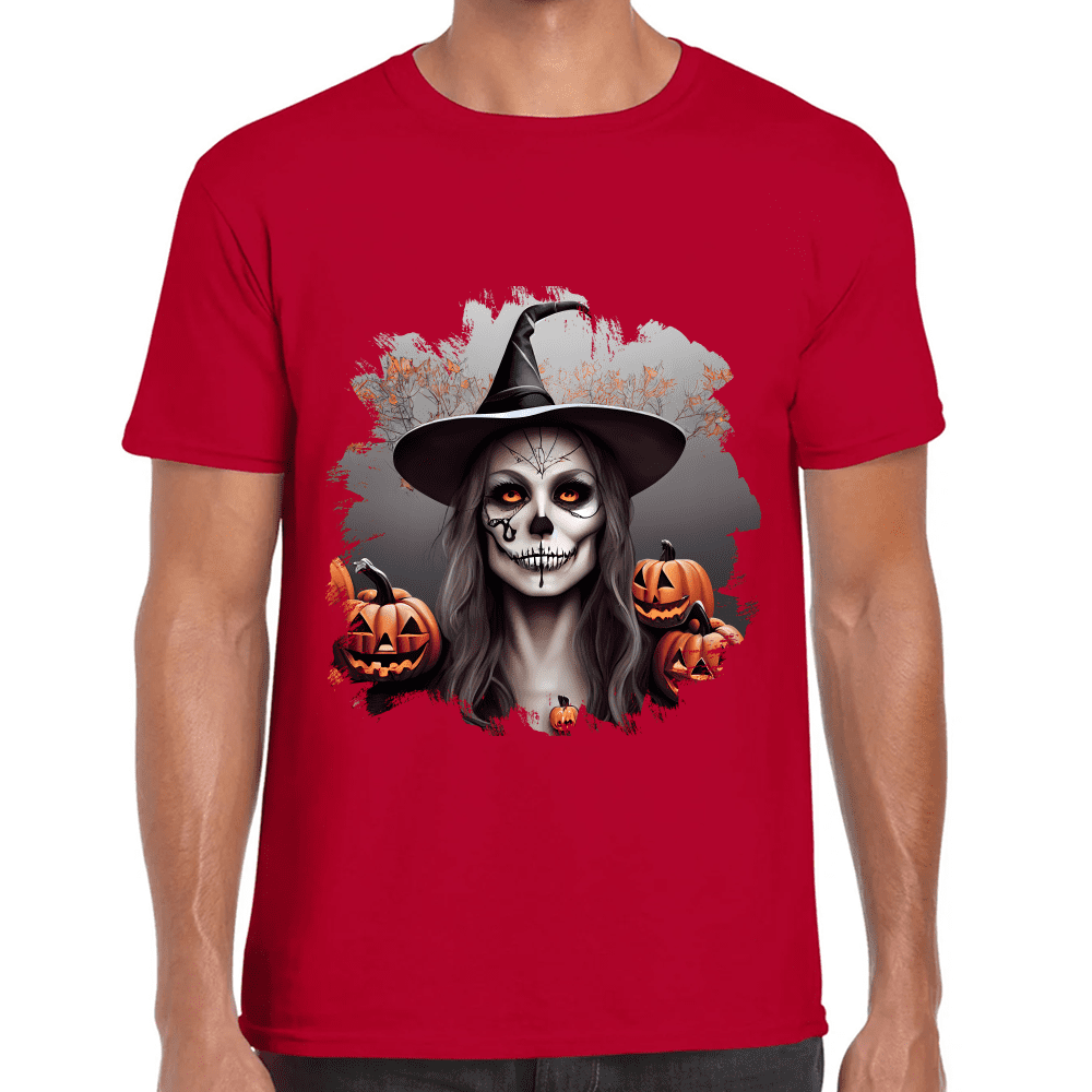 Playera Bruja De Halloween Algodón Premium #735