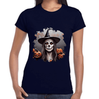 Playera Bruja De Halloween Algodón Premium #735