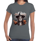 Playera Bruja De Halloween Algodón Premium #735