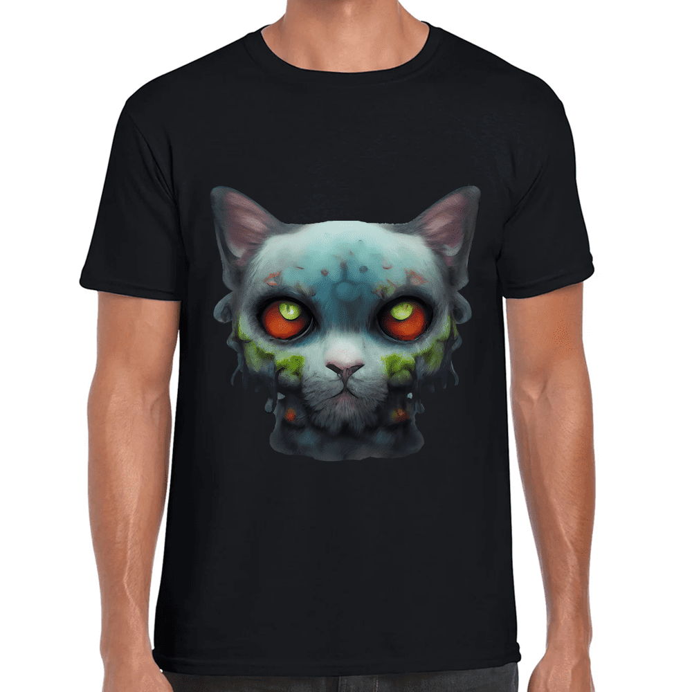 Playera Gatito Halloween Algodón Premium #738