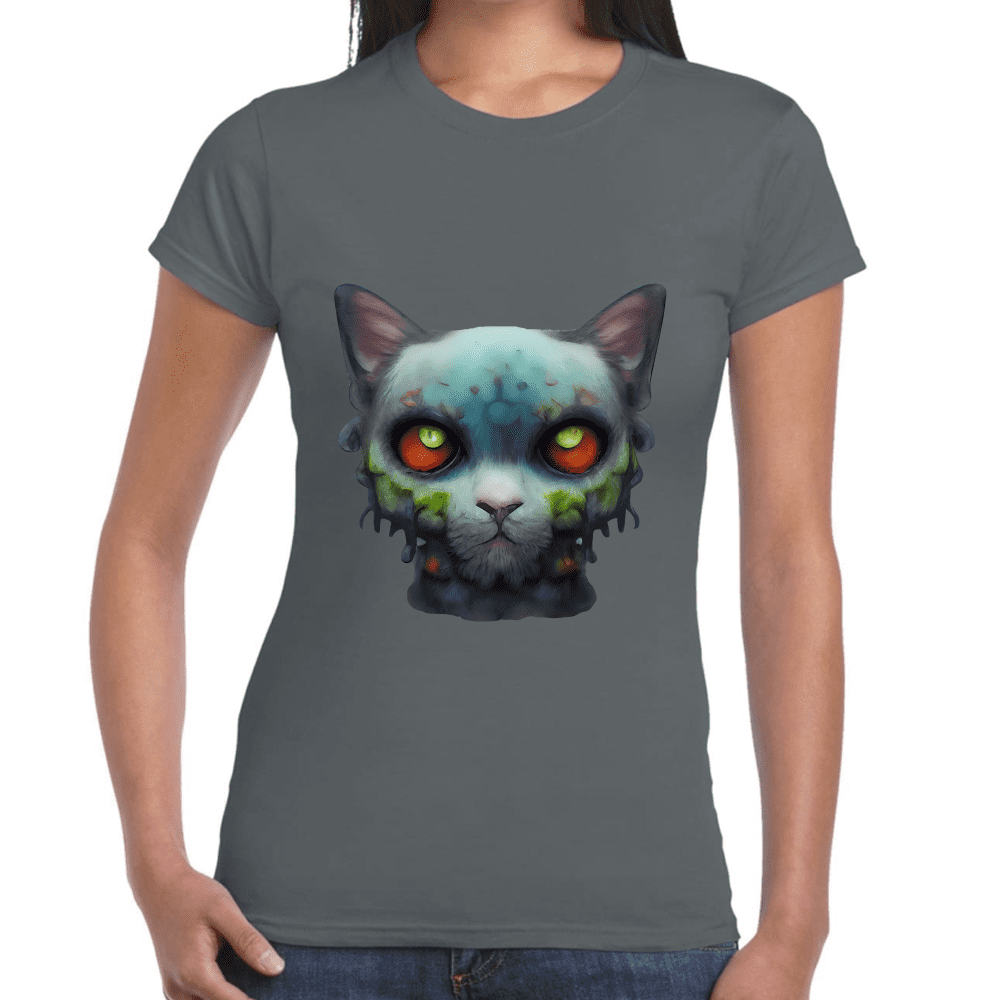 Playera Gatito Halloween Algodón Premium #738