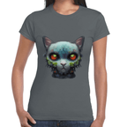 Playera Gatito Halloween Algodón Premium #738