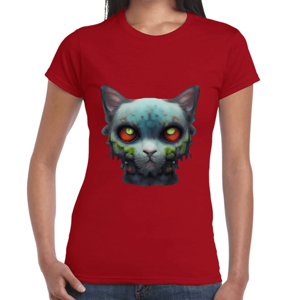 Playera Gatito Halloween Algodón Premium #738