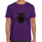 Playera Araña Gatito Halloween Algodón Premium #741