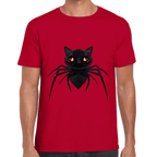 Playera Araña Gatito Halloween Algodón Premium #741
