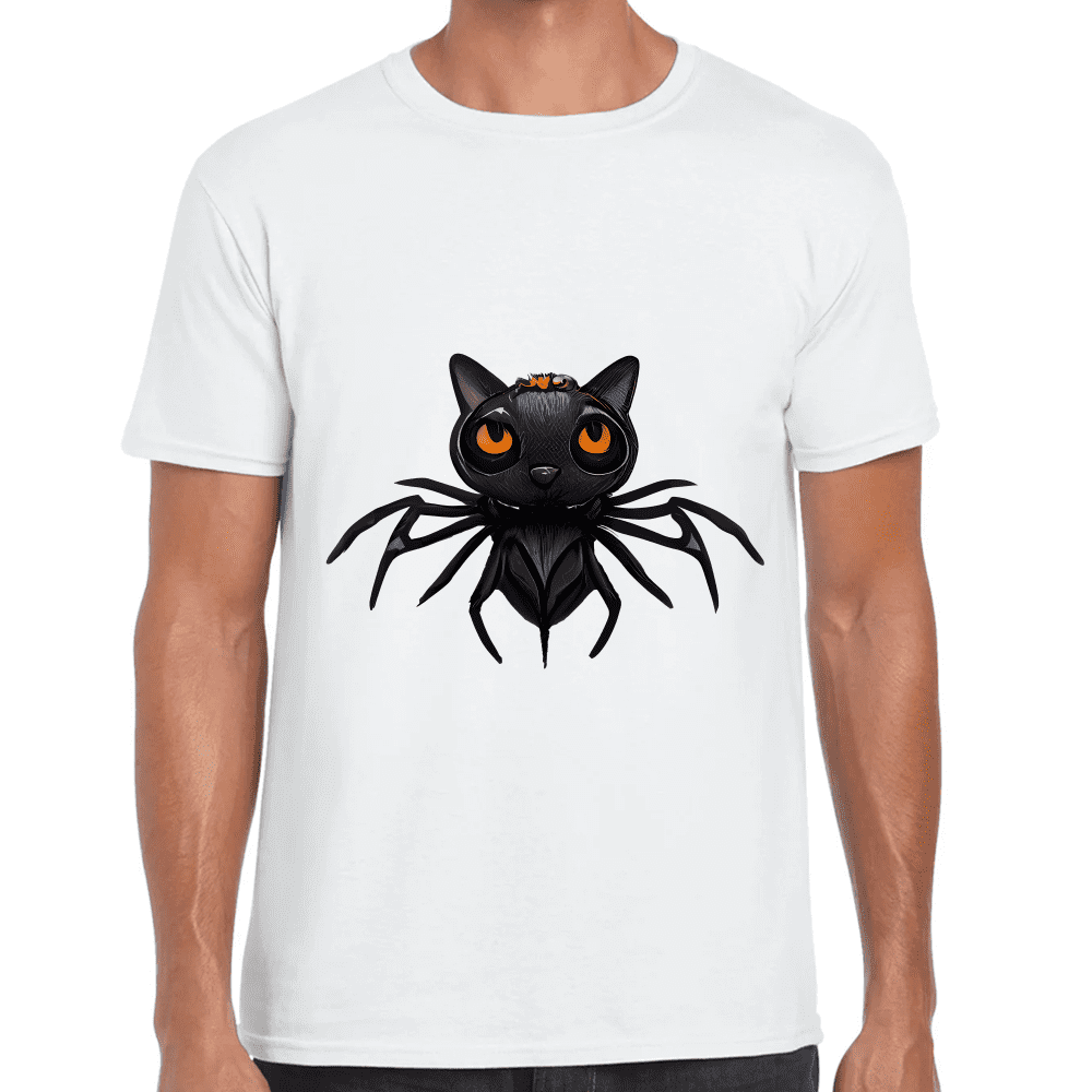 Playera Araña Gatito Halloween Algodón Premium #742