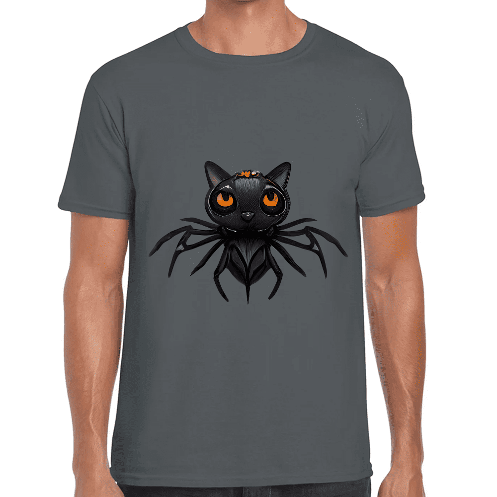 Playera Araña Gatito Halloween Algodón Premium #742 Imagen principal del producto
