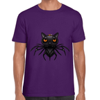 Playera Araña Gatito Halloween Algodón Premium #742
