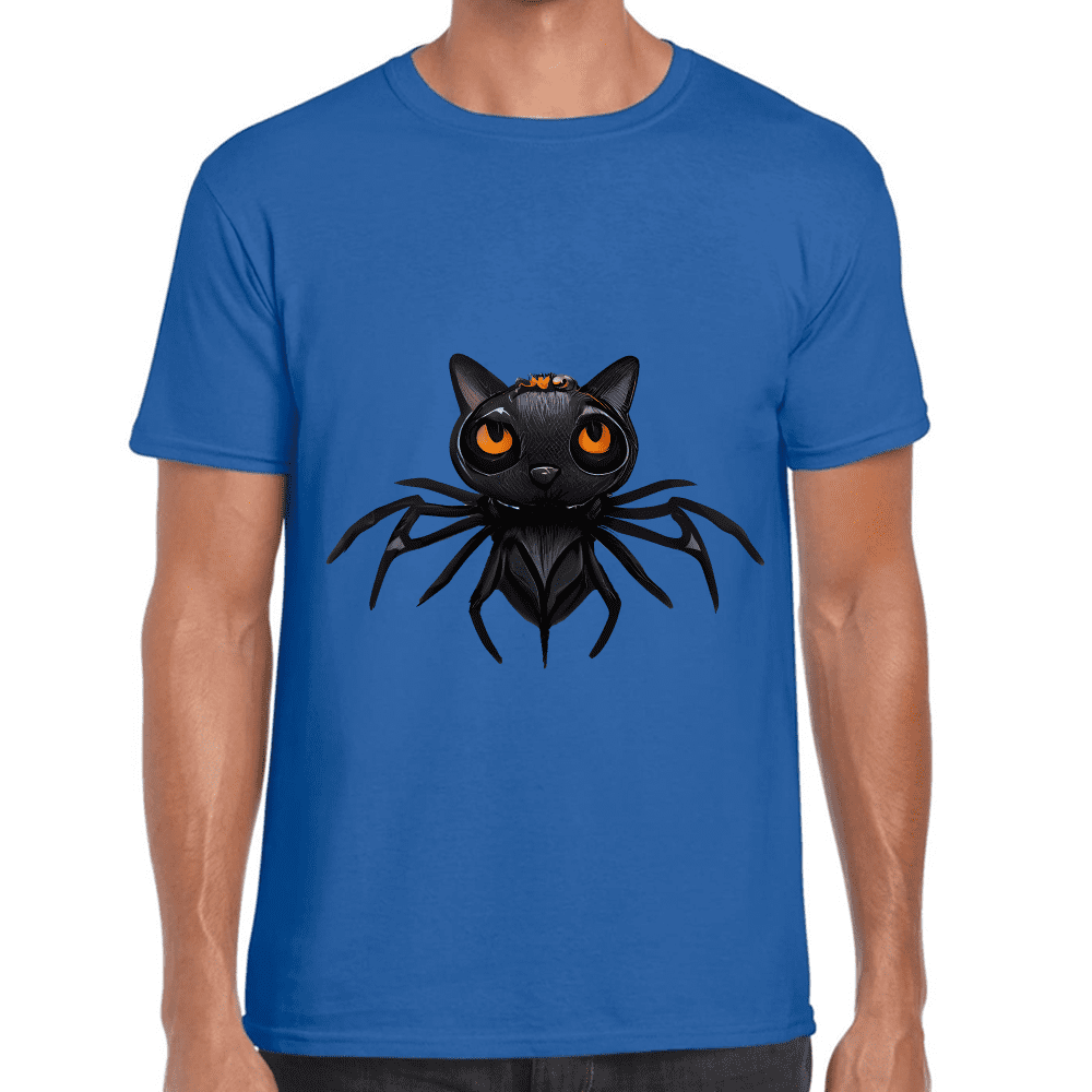 Playera Araña Gatito Halloween Algodón Premium #742