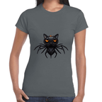 Playera Araña Gatito Halloween Algodón Premium #742