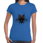 Playera Araña Gatito Halloween Algodón Premium #742