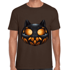 Playera Calabaza Halloween Gatito Algodón Premium #743