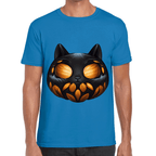 Playera Calabaza Halloween Gatito Algodón Premium #743