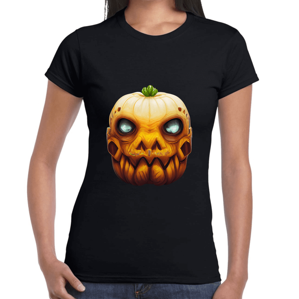 Playera Calabaza Halloween Algodón Premium #744 Imagen secundaria del producto