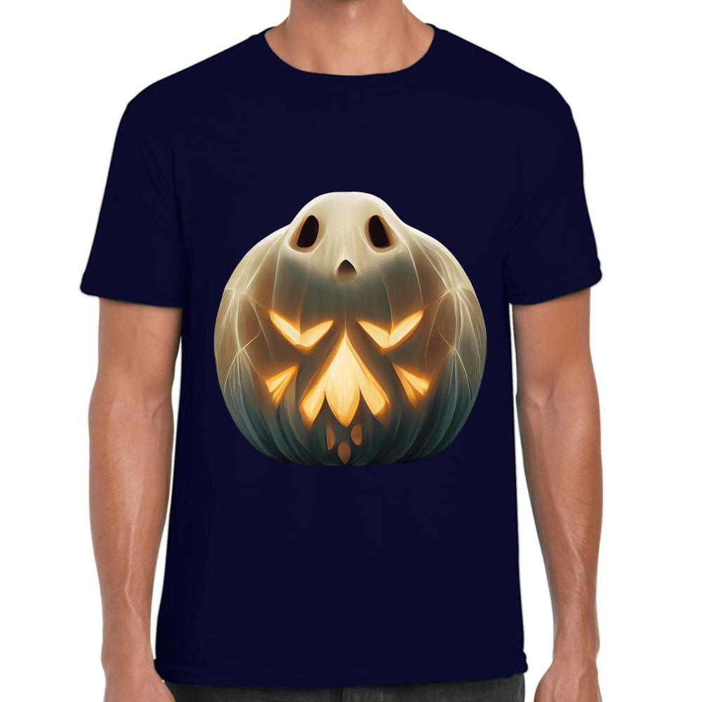 Playera Calabaza Fantasma Halloween Algodón Premium #745