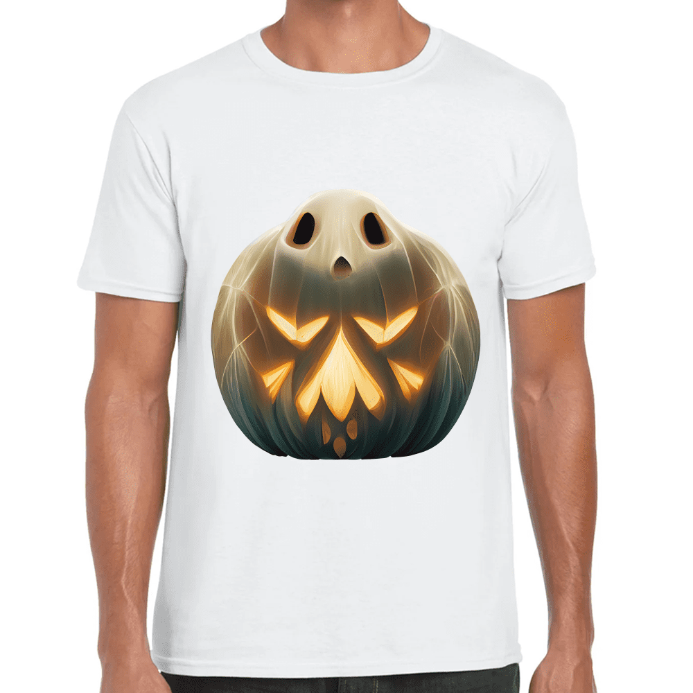 Playera Calabaza Fantasma Halloween Algodón Premium #745