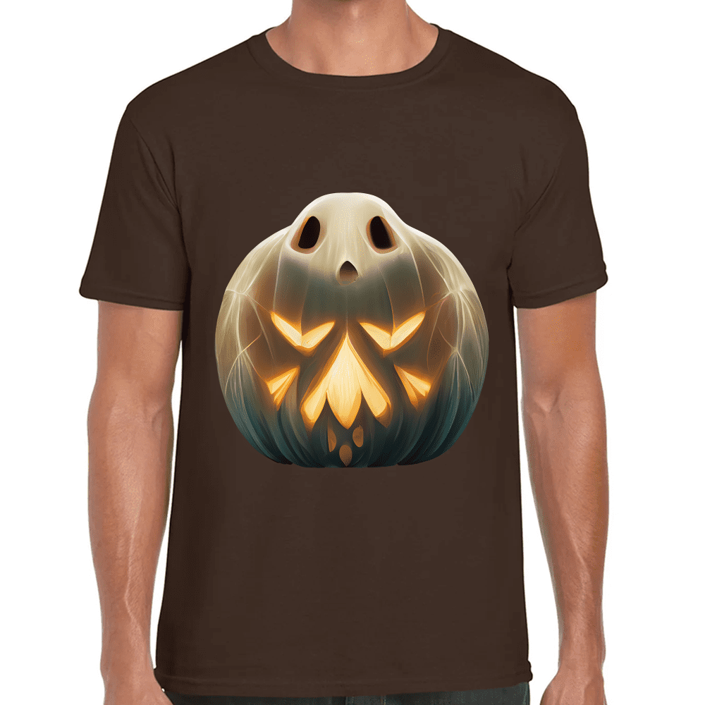 Playera Calabaza Fantasma Halloween Algodón Premium #745
