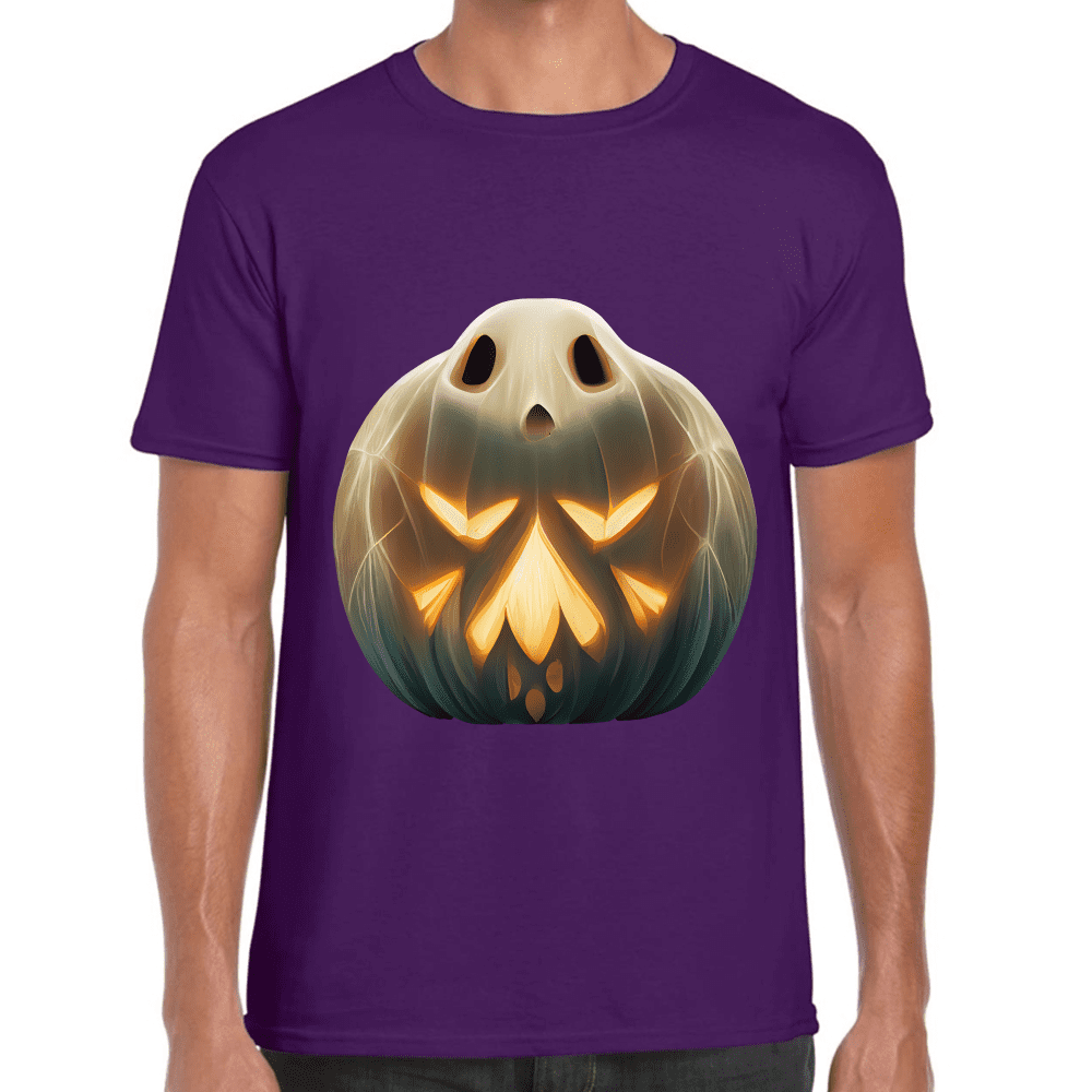 Playera Calabaza Fantasma Halloween Algodón Premium #745