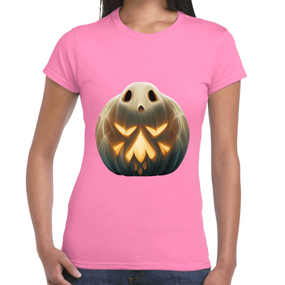 Playera Calabaza Fantasma Halloween Algodón Premium #745