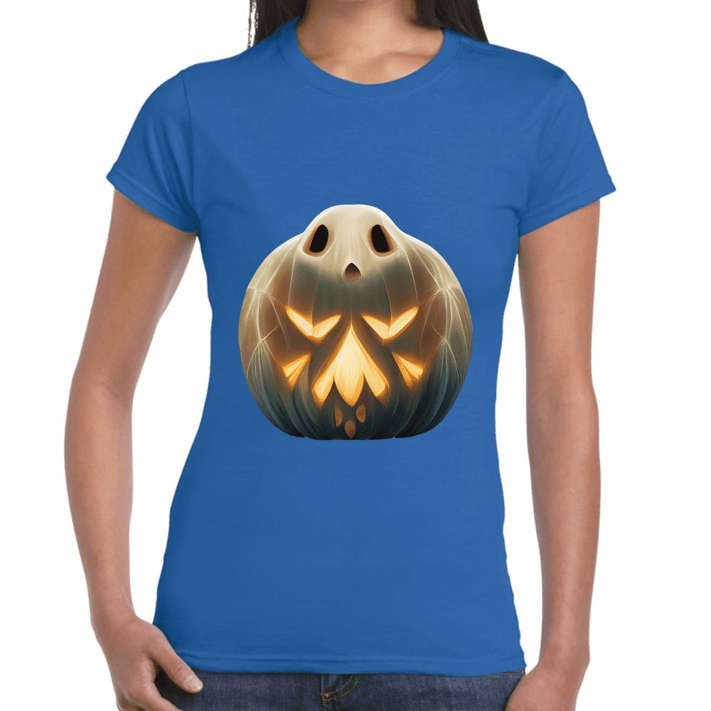 Playera Calabaza Fantasma Halloween Algodón Premium #745