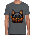 Playera Calabaza Gatito Halloween Algodón Premium #746