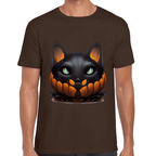Playera Calabaza Gatito Halloween Algodón Premium #746