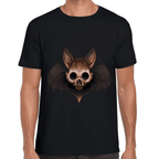 Playera Cráneo Murciélago Halloween Algodón Premium #750
