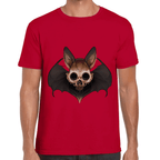 Playera Cráneo Murciélago Halloween Algodón Premium #750