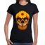 Playera Cráneo Con Girasol Día De Muertos Algodón Premium #751