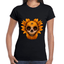 Playera Cráneo Con Girasol Día De Muertos Algodón Premium #755