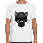 Playera Cráneo Gatito Día De Muertos Algodón Premium #758