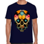 Playera Cráneo Con Mariposas Y Flores Día De Muertos Algodón Premium #761